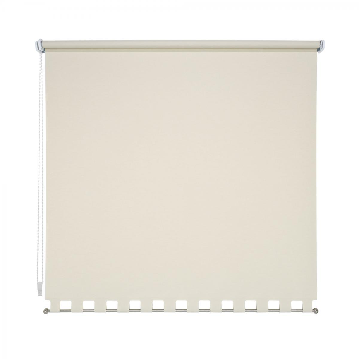 Bella Casa Seitenzugrollo Kettenzugrollo Volantrollo Rollo Eckig lichtdurchlässig 152 x 180 cm beige für Fenster
