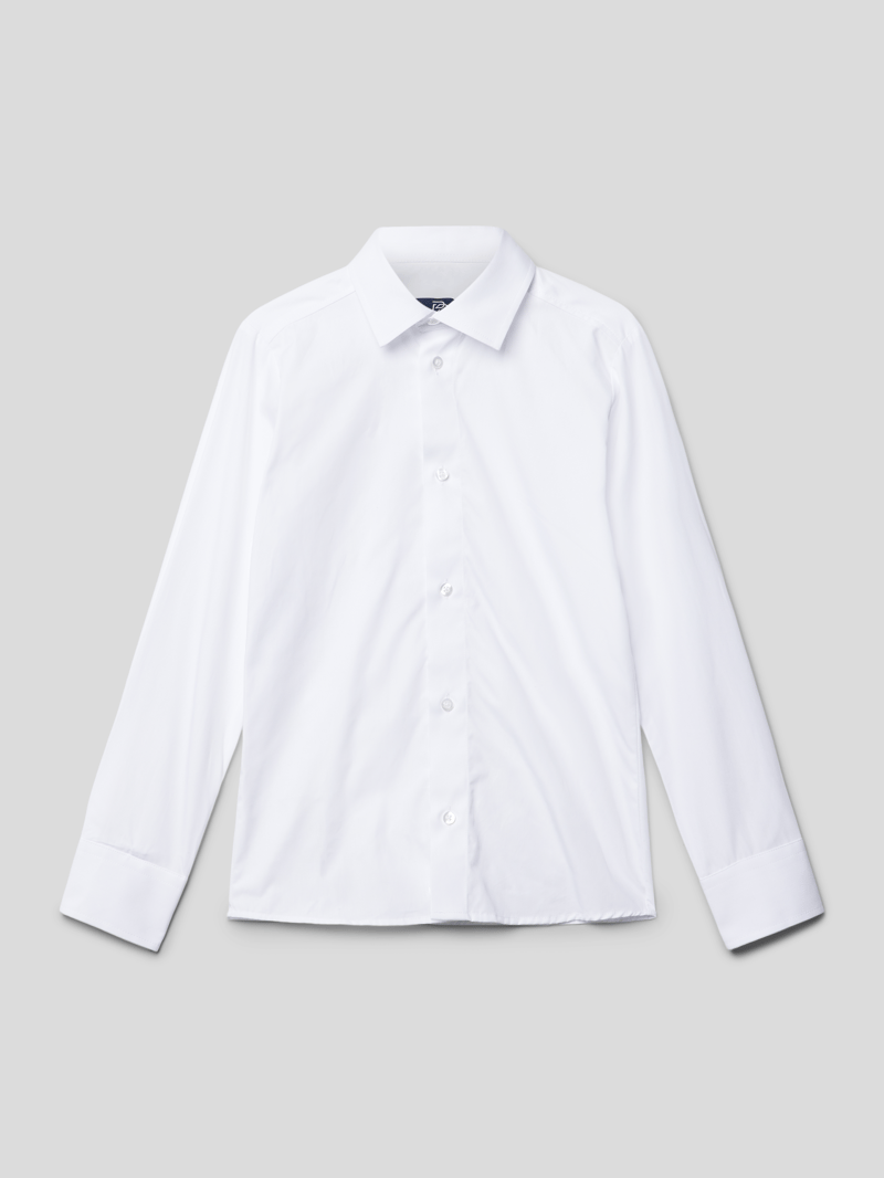 Slim Fit Hemd mit Kentkragen in weiß