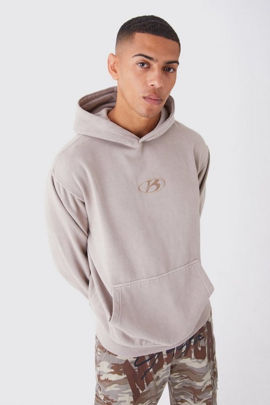Bestickter Oversize Hoodie