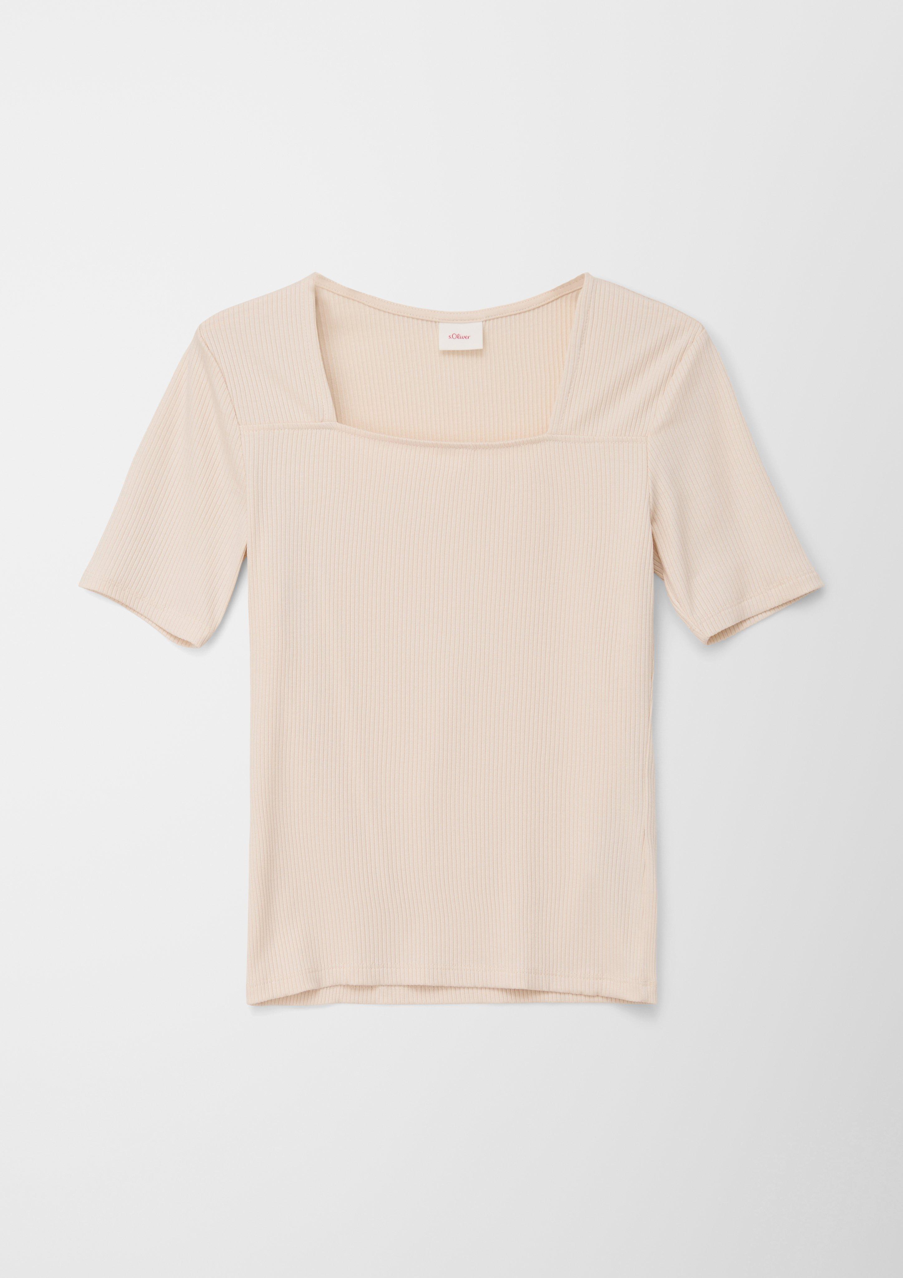 Rippshirt mit Karree-Ausschnitt  2128006-0805