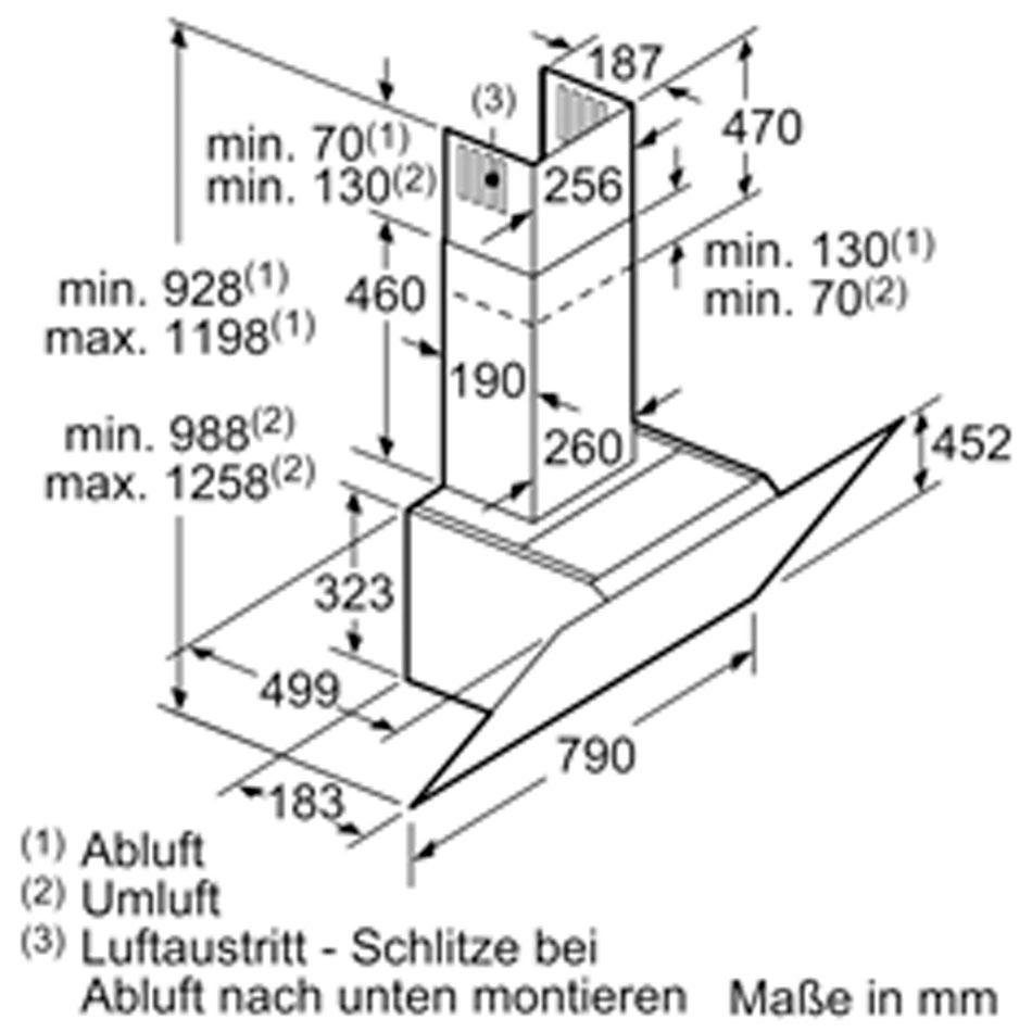 SIEMENS Kopffreihaube Serie iQ300 LC87KHM10
