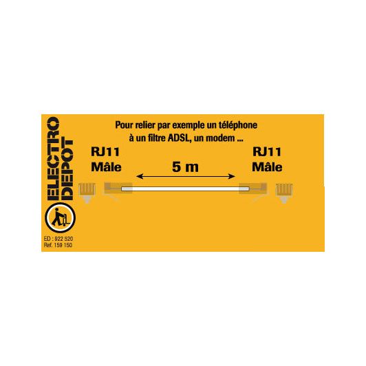 Cablu EDENWOOD RJ 11 M/M 5M