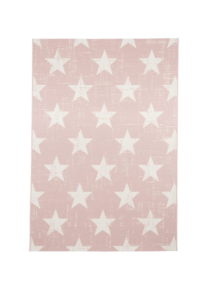 Pergamon In- und Outdoor Teppich Carpetto Sterne in Rosa günstig kaufen