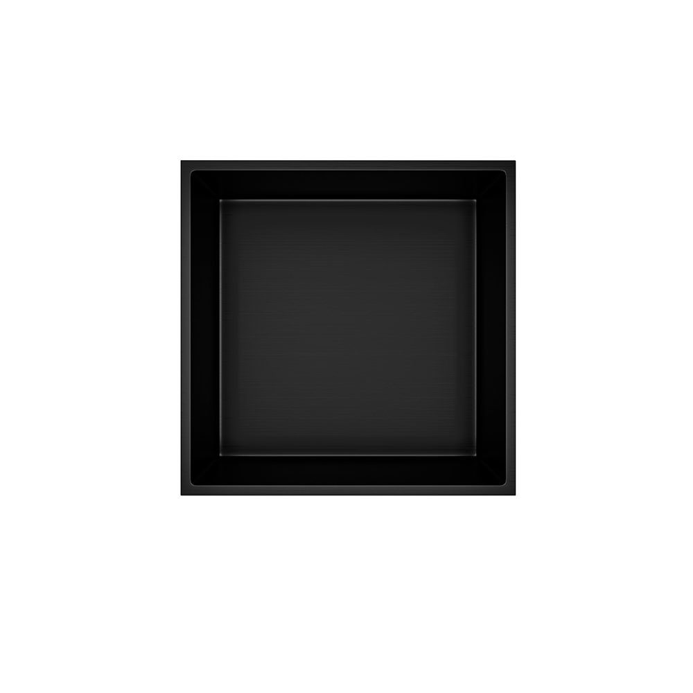 Aloni Regalaufsatz HEC30MB, (1-St), Aloni Wandnische Edelstahl schwarz matt rostfrei 305x305x100mm