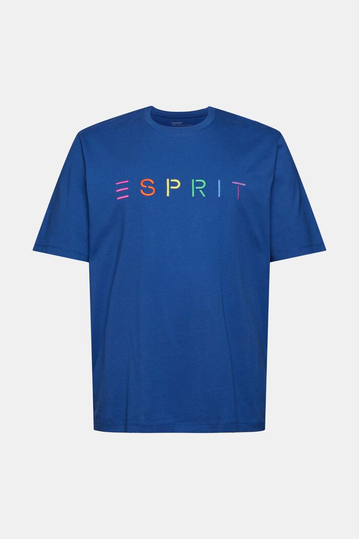 Jersey-T-Shirt mit Logo-Stickerei