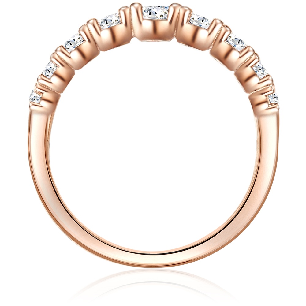 Trilani Bague en argent Argent sterling Oxyde de zirconium (CZ) en Or rose Bague