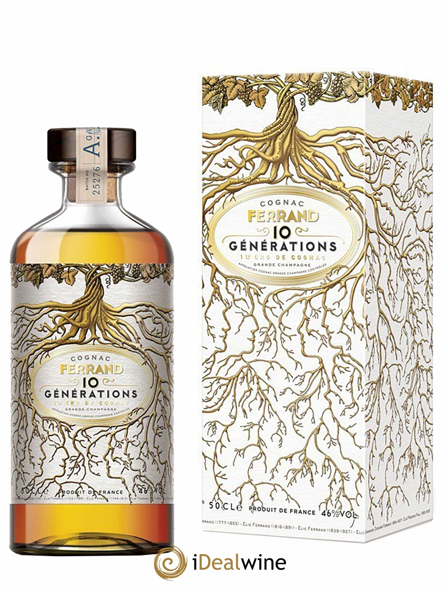 Cognac 10 Generations Pierre Ferrand (50cl)  - Lot de 1 Bouteille
