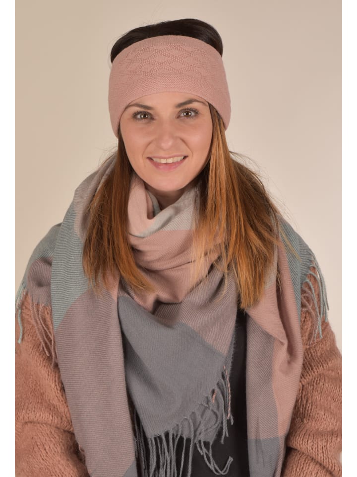 styleBREAKER Strick Stirnband in Altrose günstig kaufen onesize