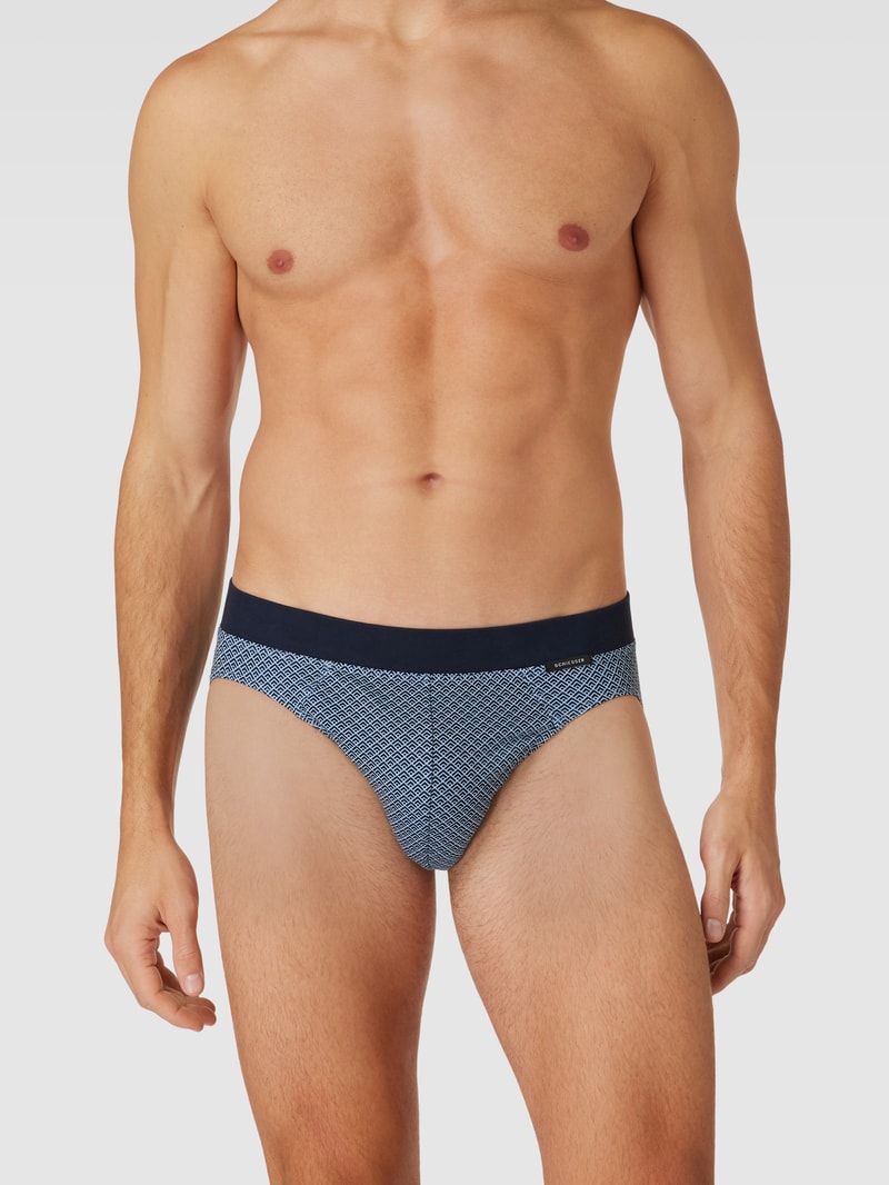 Slip mit Label-Detail in blau