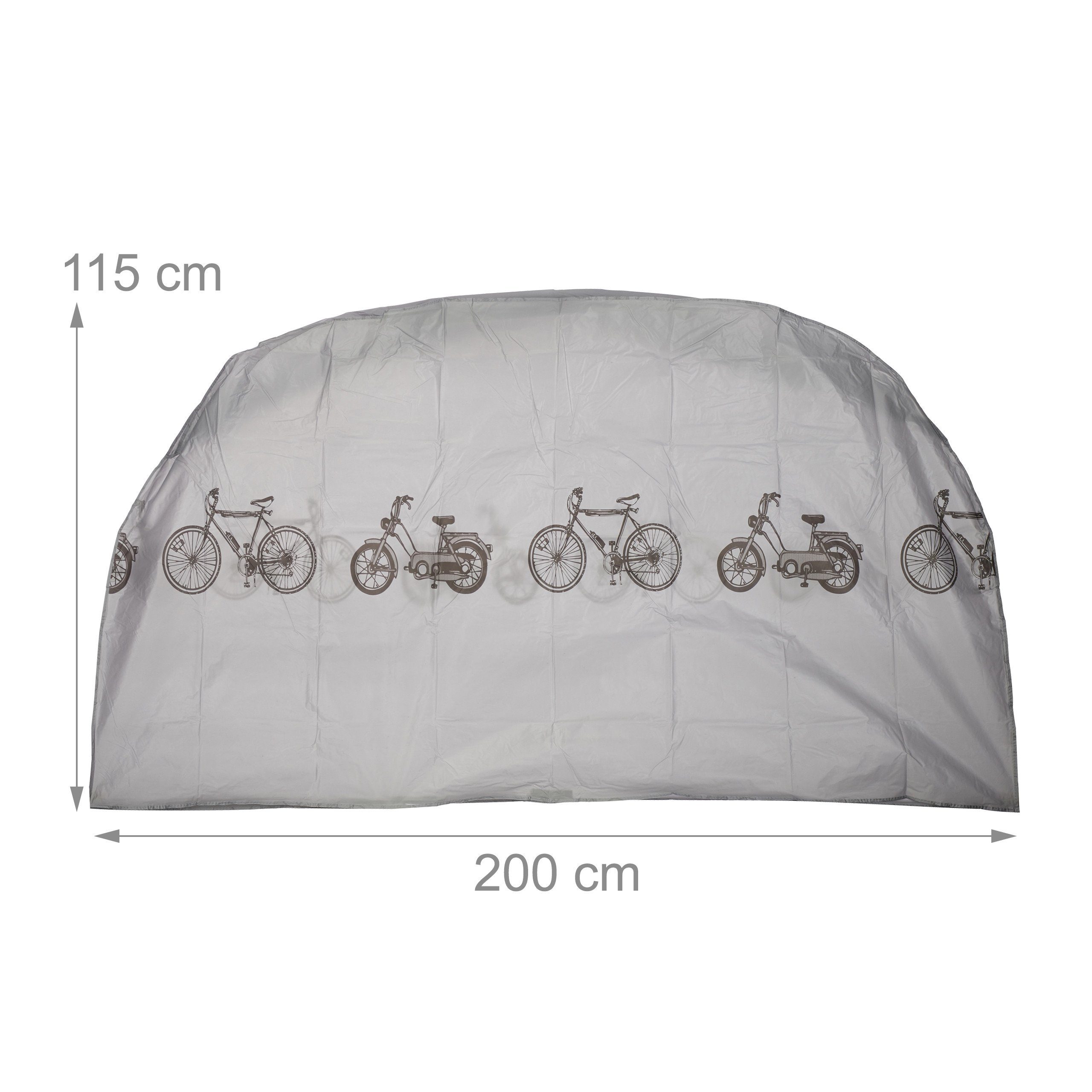 relaxdays Fahrradschutzhülle 1 x Fahrradgarage aus Kunststoff grau
