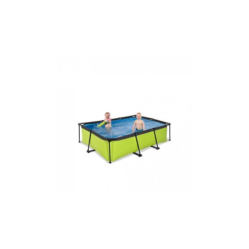Piscine 220x150x65cm avec pompe filtrante Lime vert