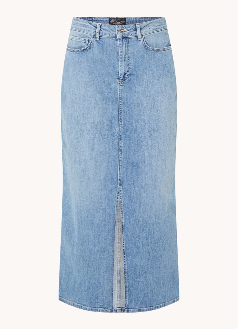 Expresso maxi denim skirt with slit