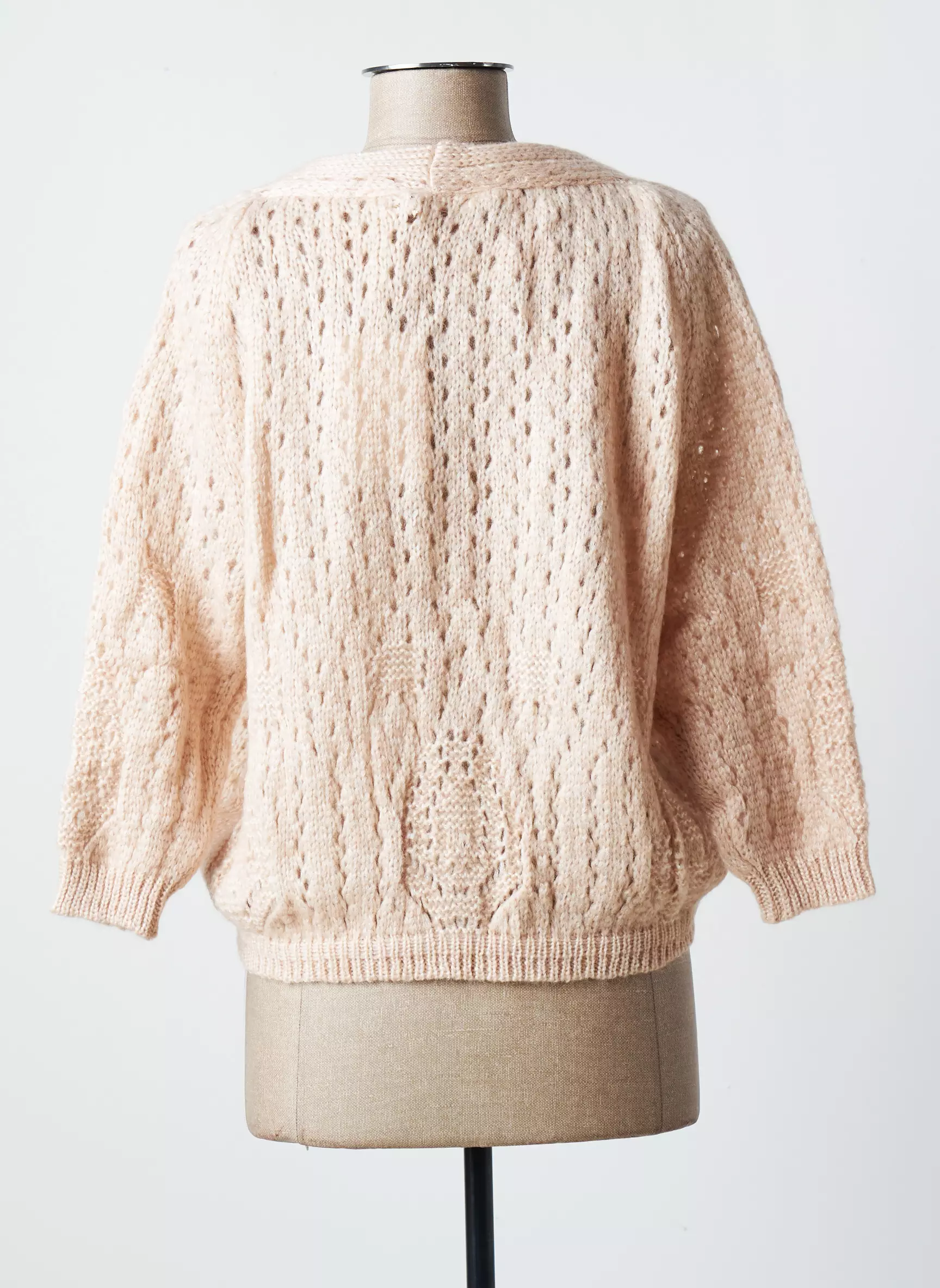 Blanc Boheme Cardigans Femme couleur rose