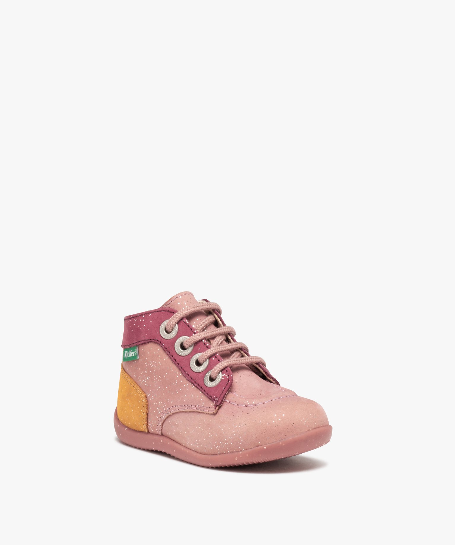 Chaussures premiers pas bébé fille en cuir imprimé fleuri... rose | GEMO