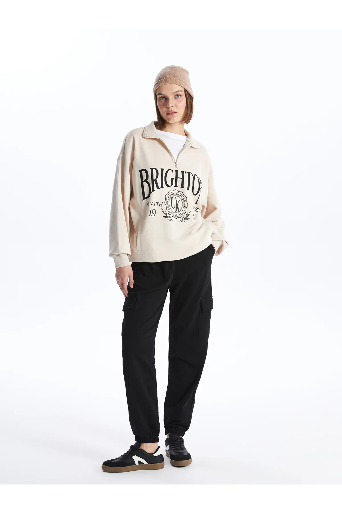 LC Waikiki  Einfarbige Jogger-Jogginghose für Damen mit elastischem Bund