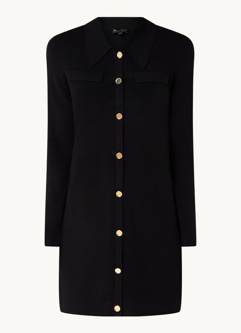 Rochie mini Phase Eight Azealia din tricot fin cu nasturi decorativi.
