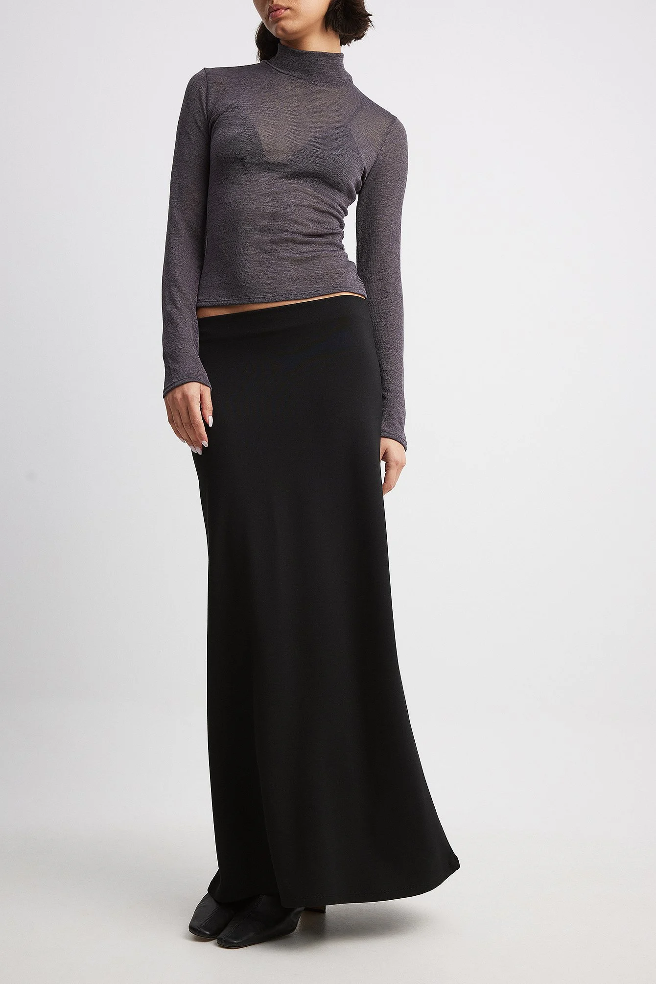 Maxirock aus Jersey mit niedriger Taille