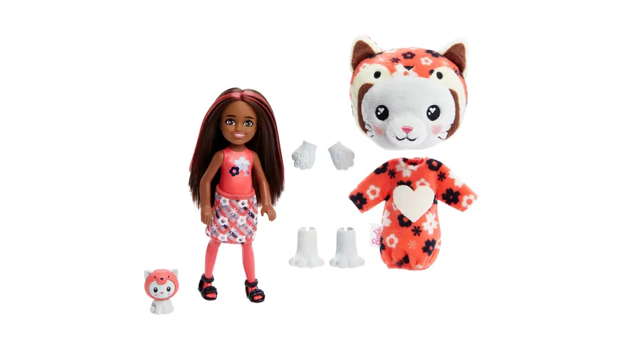 Barbie Cutie Reveal Chelsea Costume Cuties Series - Kitty Red Panda