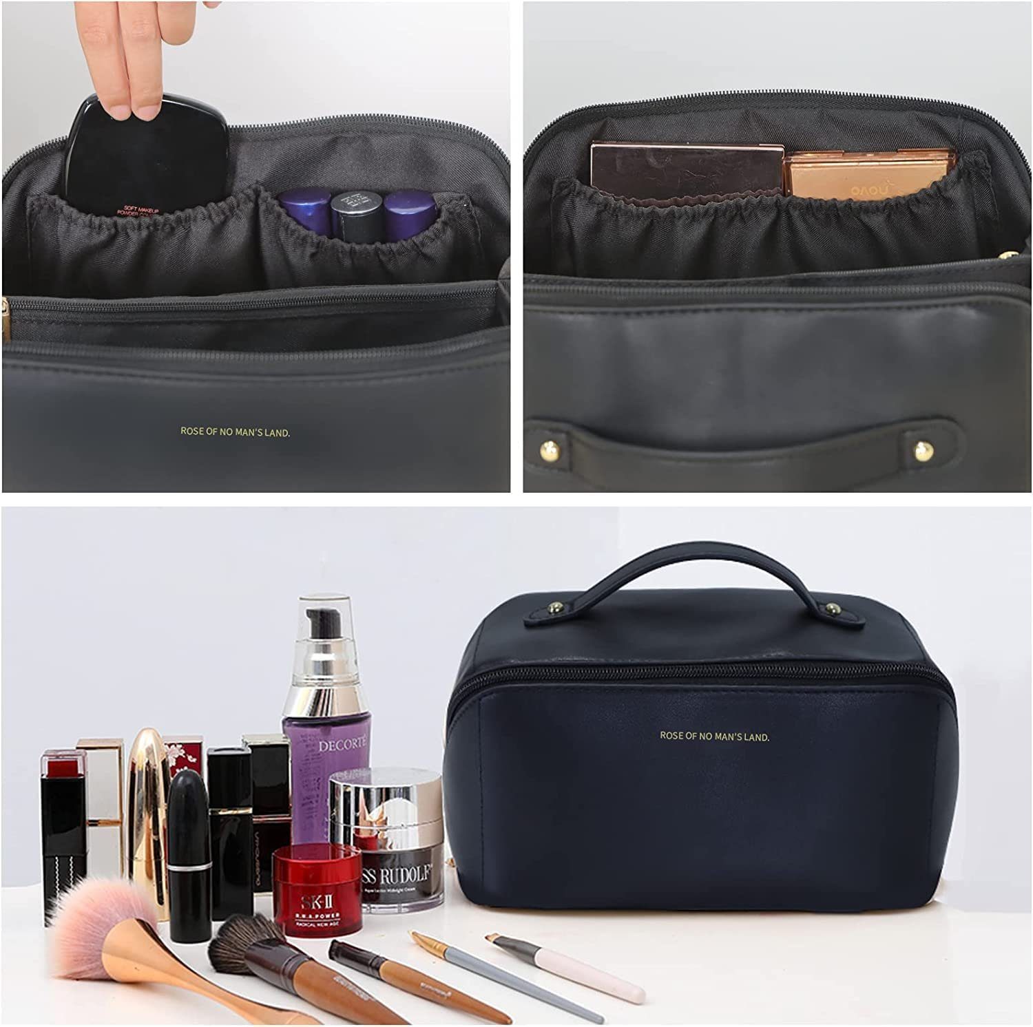 Blusmart Kosmetiktasche Tragbare Reise-Kulturbeutel mit großer Kapazität (wasserdichte Multifunktions-Kosmetiktasche aus für Frauen, 1-tlg., Waschtasche), wasserdichter Kulturbeutel-Organizer
