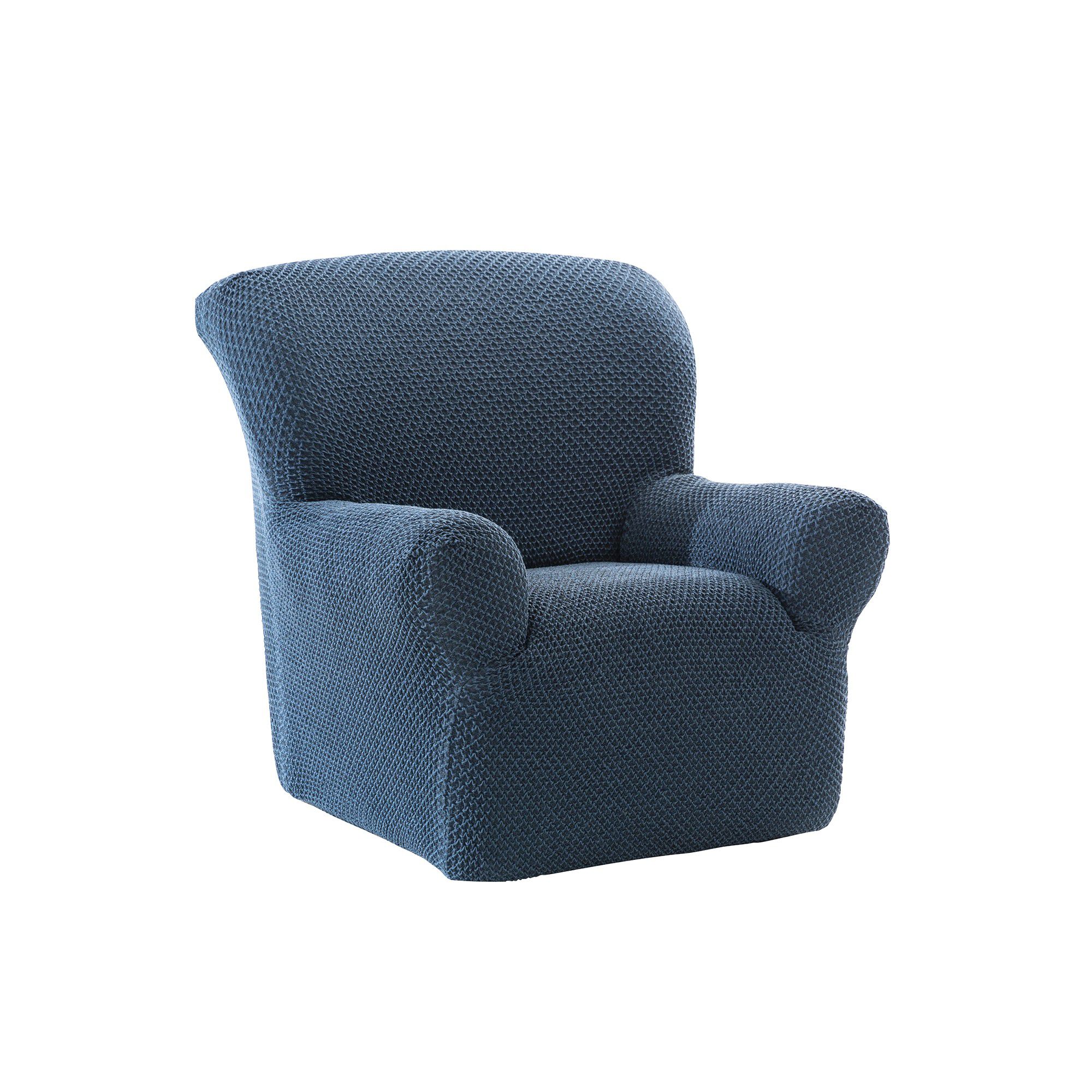 Housse texturée bi-extensible spéciale canapé fauteuil à accoudoirs