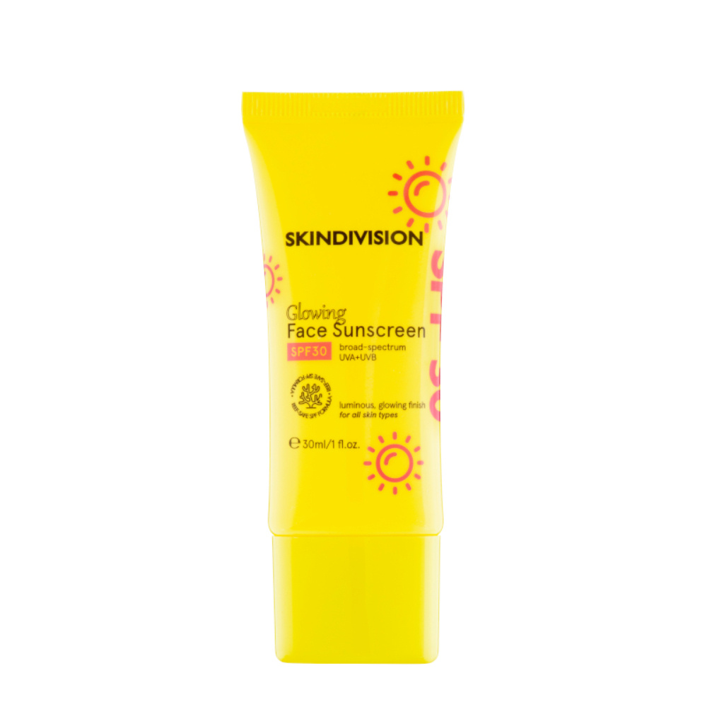 skindivision Écran solaire visage éclatant SPF30 crème solaire pour le visage