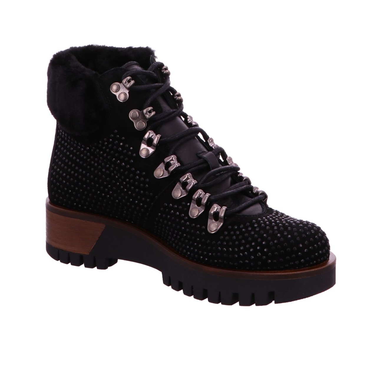 ALPE Schnür-Stiefeletten schwarz