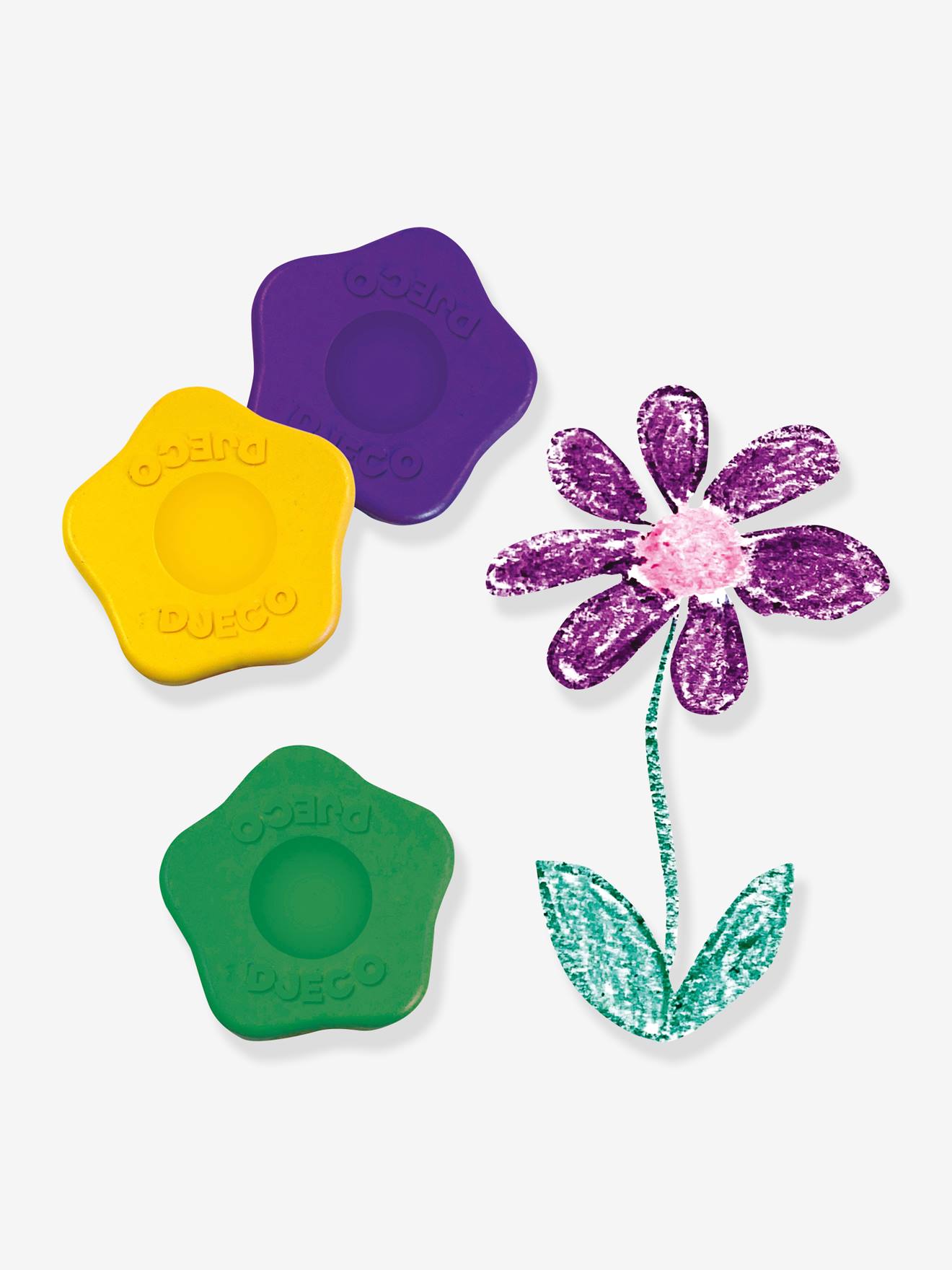 12 crayons Fleurs DJECO jaune
