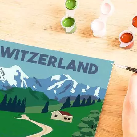 CreArt Jungfrau Region - Malen nach Zahlen für Erwachsene