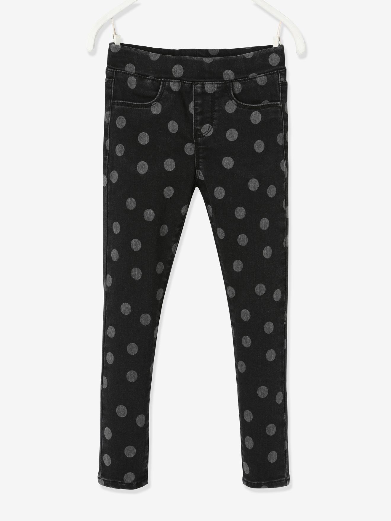 Jean tregging fantaisie fille denim black