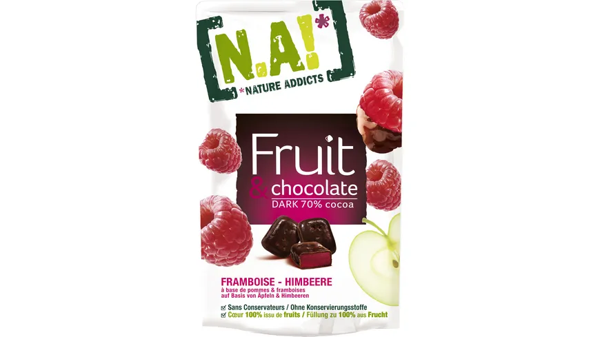 [N.A!] NATURE ADDICTS FRUCHT SNACK CHOCOLATE HIMBEER 35 g