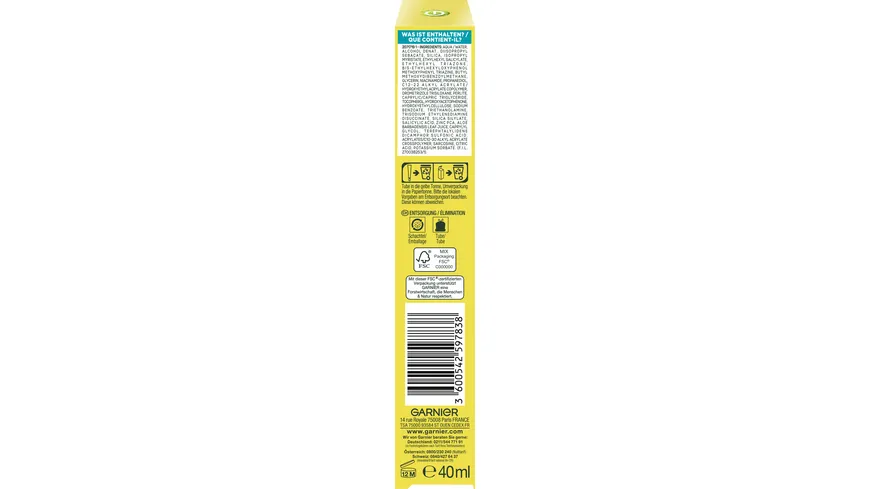 Garnier BHA+Niacinamide Daily UV Sonnenschutz 40 ml