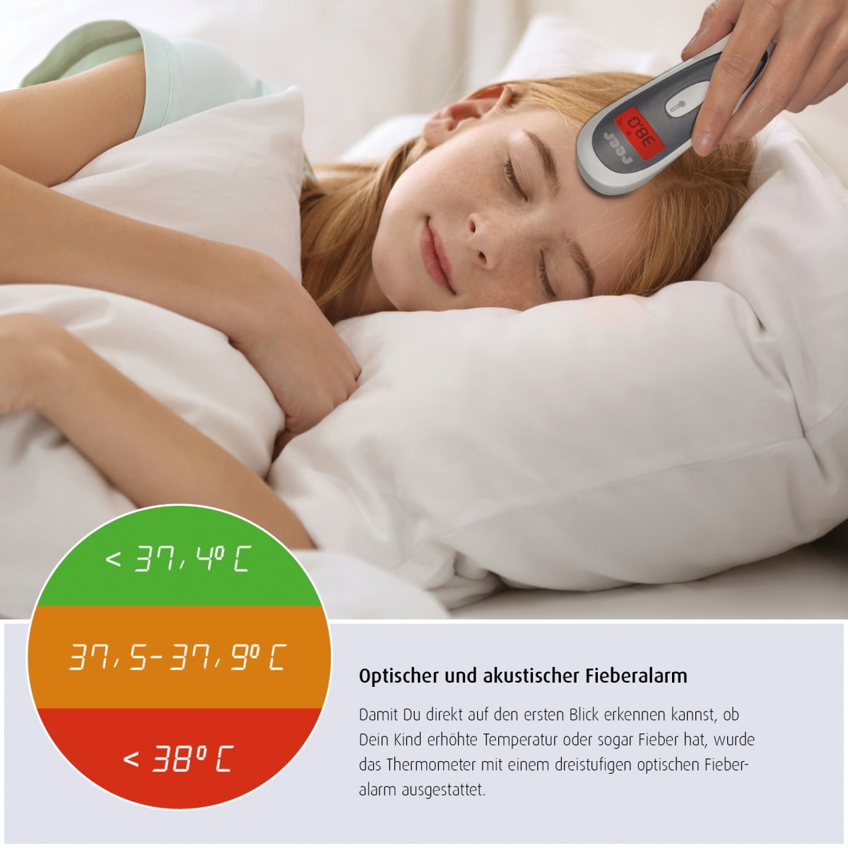 Fieberthermometer 3in1 kontaktloses Infrarot-Thermometer, 1 St