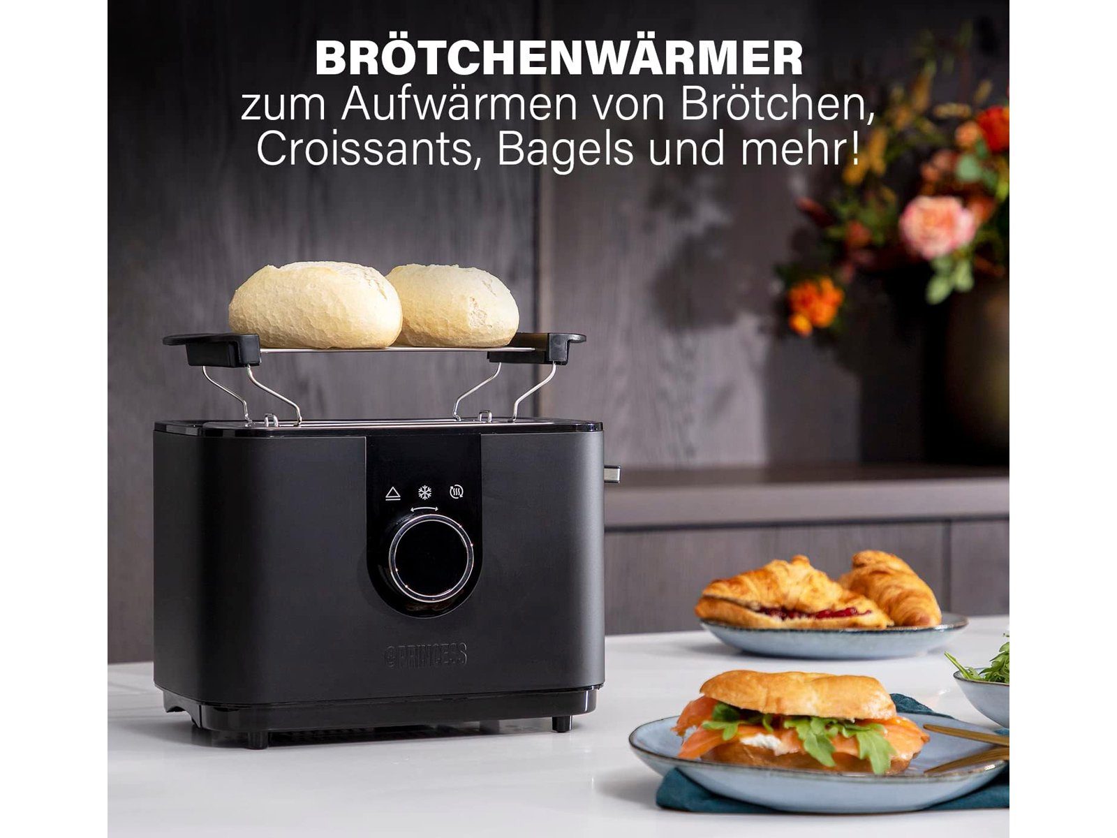 PRINCESS Frühstücks-Set (3-tlg), Frühstück-Set Kaffeemaschine Wasserkocher & Toaster Design Edelstahl