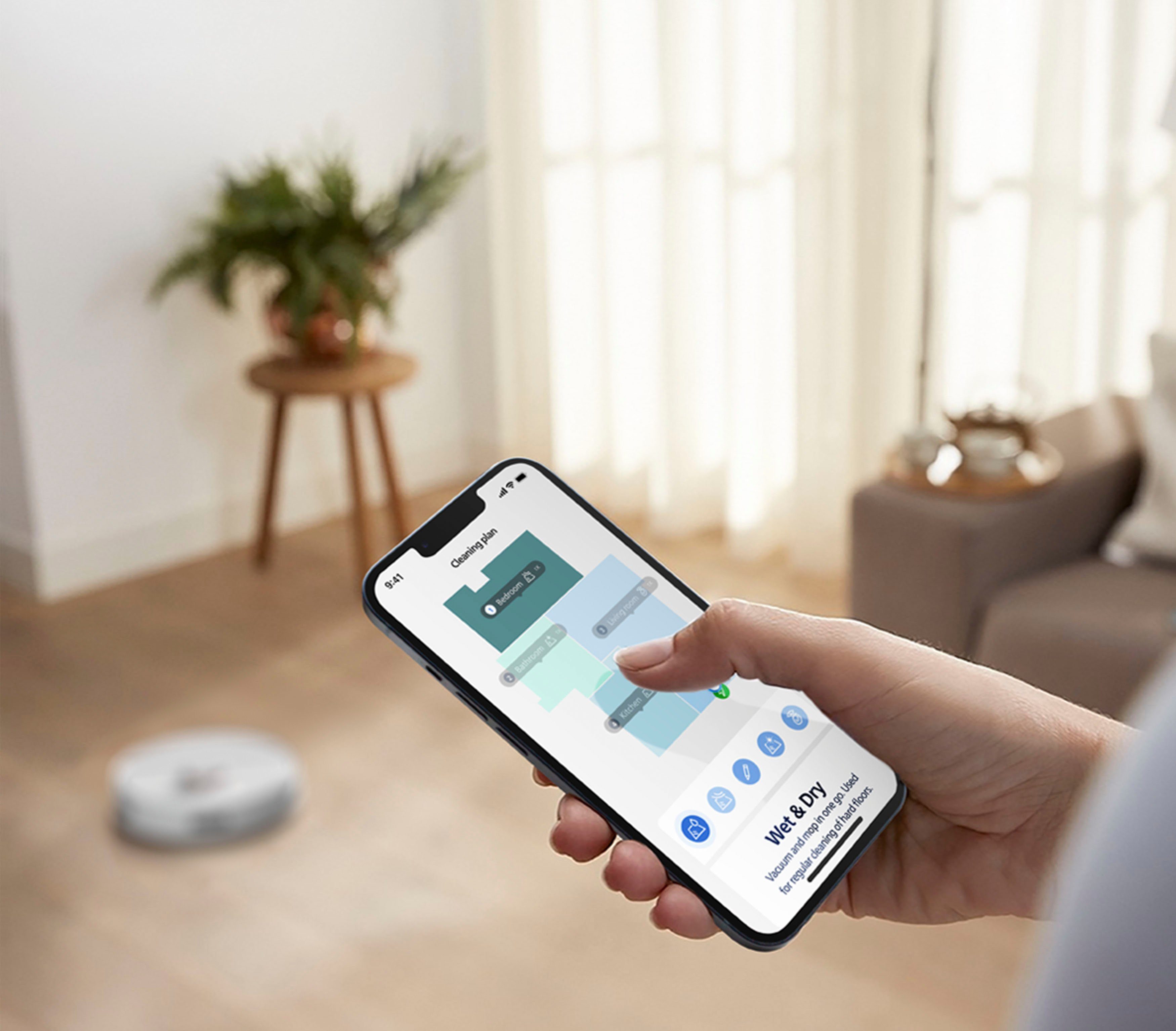 Philips Saugroboter XU3110/02, 230 min Akkulaufzeit, Teppichfunktion, 360° Lasernavigation und Wischfunktion, inkl. Entleerungsstation