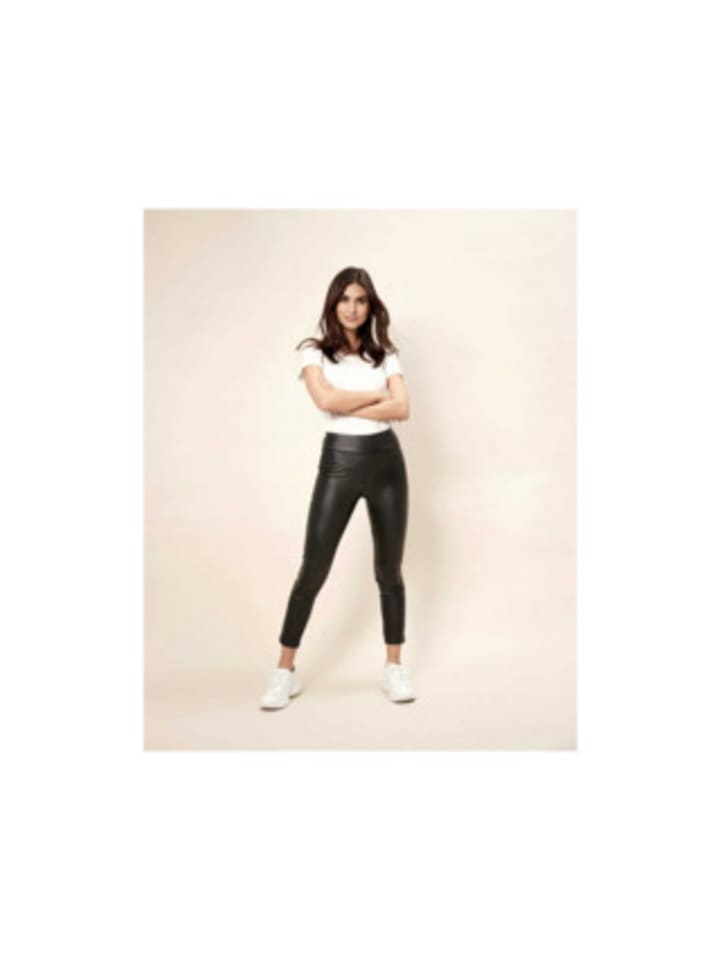 soyaconcept Lederhose für Damen in schwarz in schwarz günstig kaufen 38