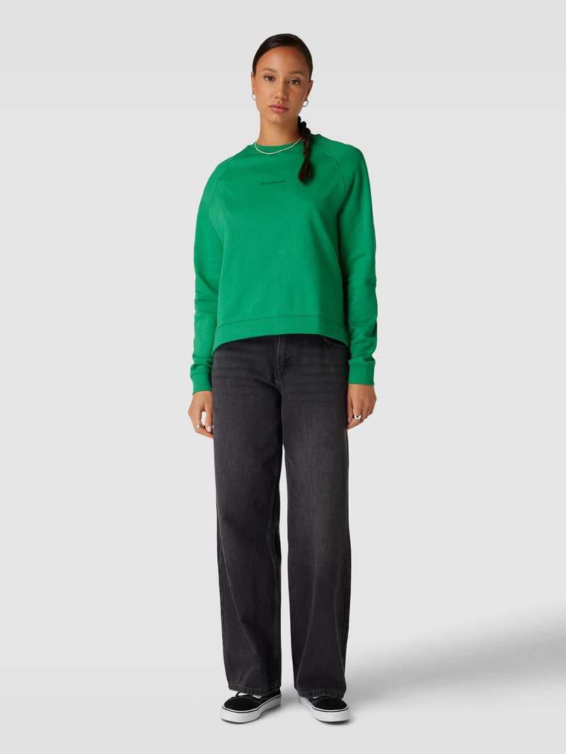 Sweatshirt mit Label-Print in grün