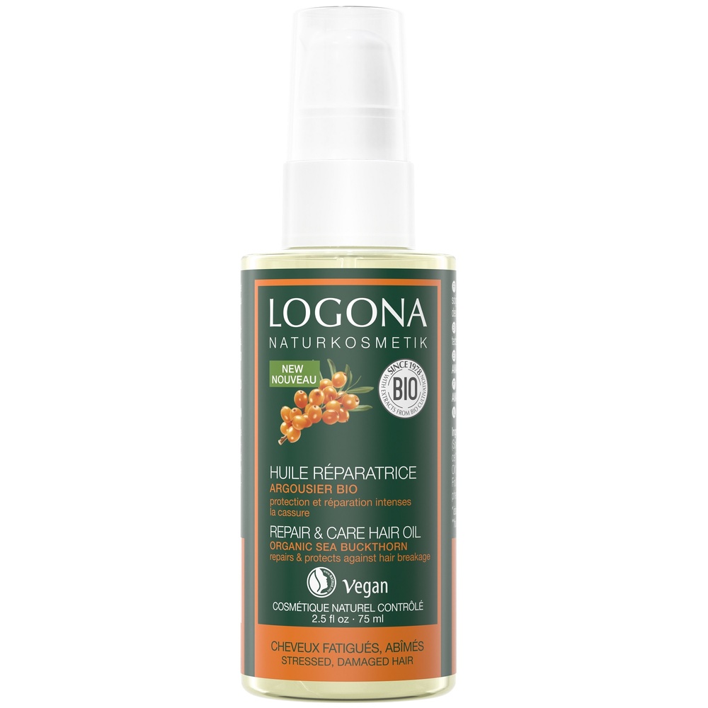 logona Huile reparatrice argoursier bio, 75 ml Après shampooing
