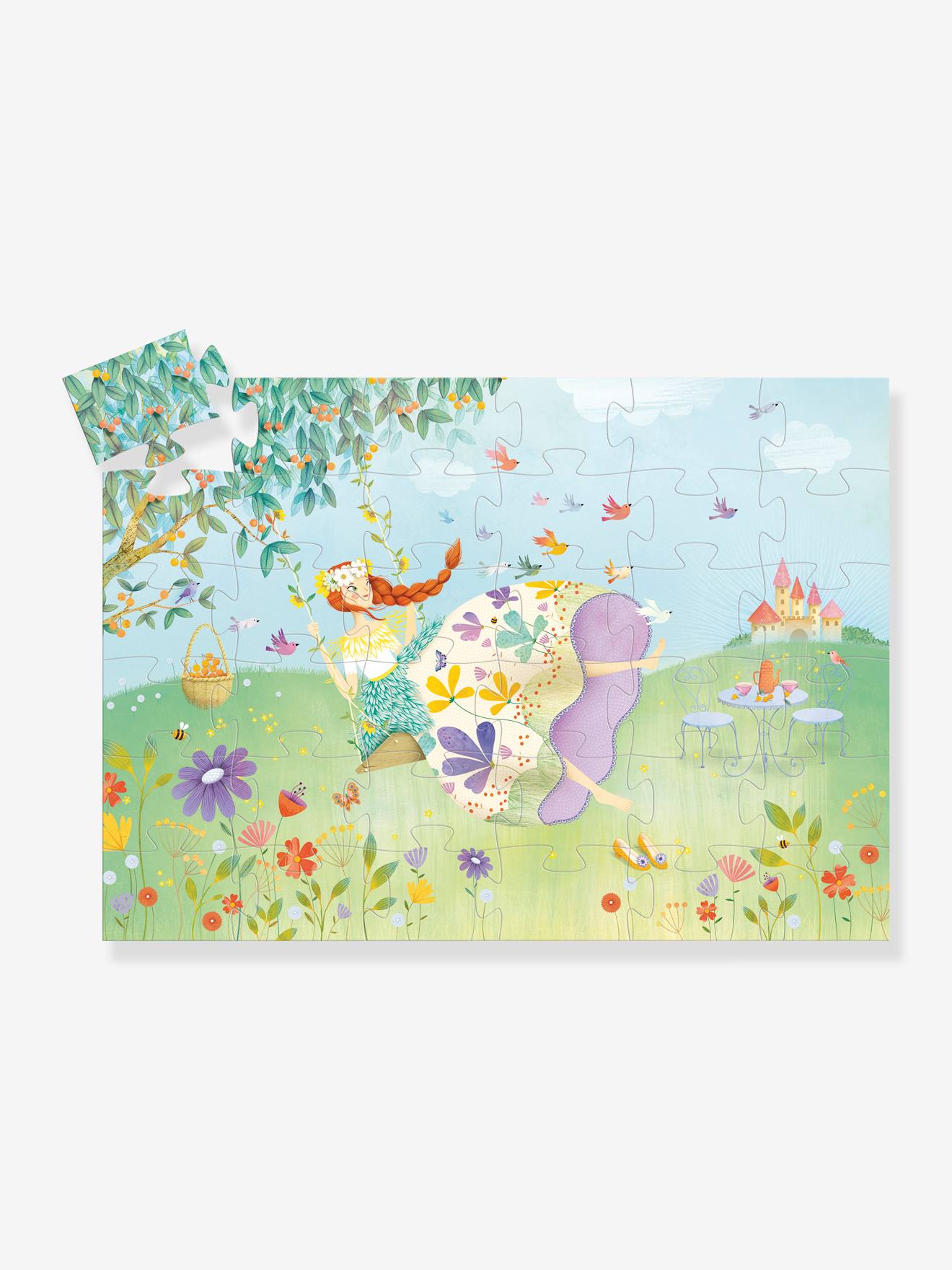 Djeco Puzzle FRÜHLINGSPRINZESSIN DJECO, 36 Teile - mehrfarbig