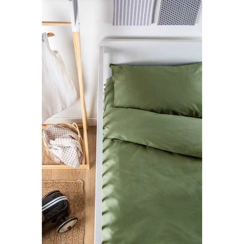 Housse de couette bébé unie en Coton Bio