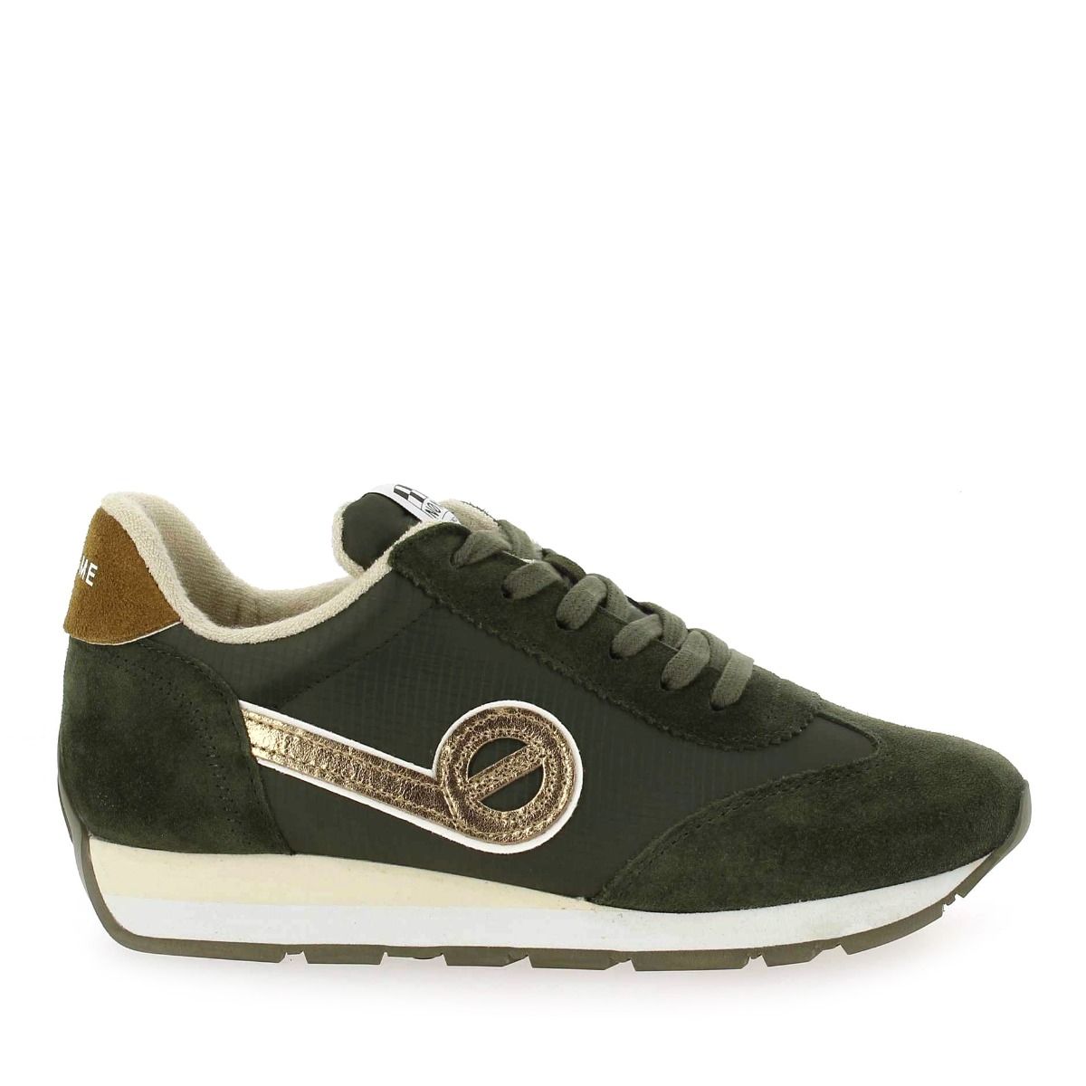 No Name  CITY RUN JOGGER SUEDE/CAMPER - kaki