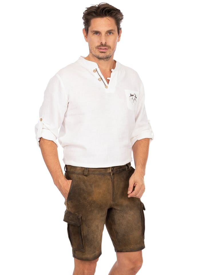MADDOX Lederhose CARGO in braun günstig kaufen