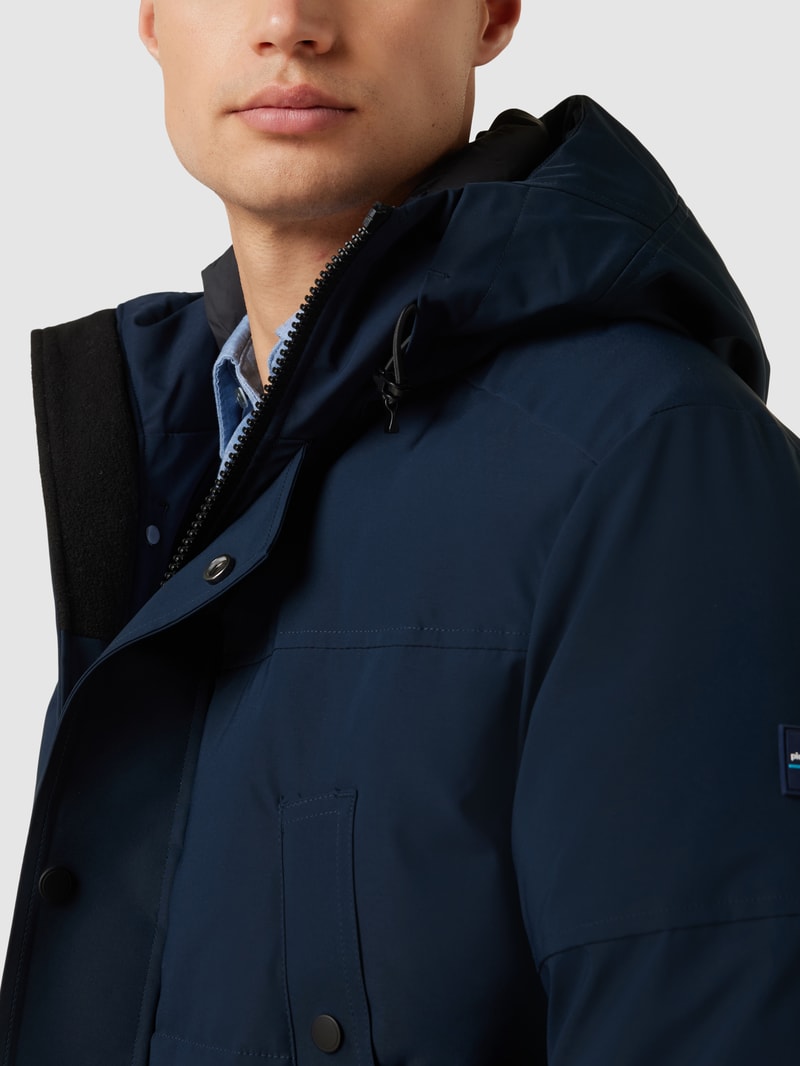 Parka mit Pattentaschen in blau