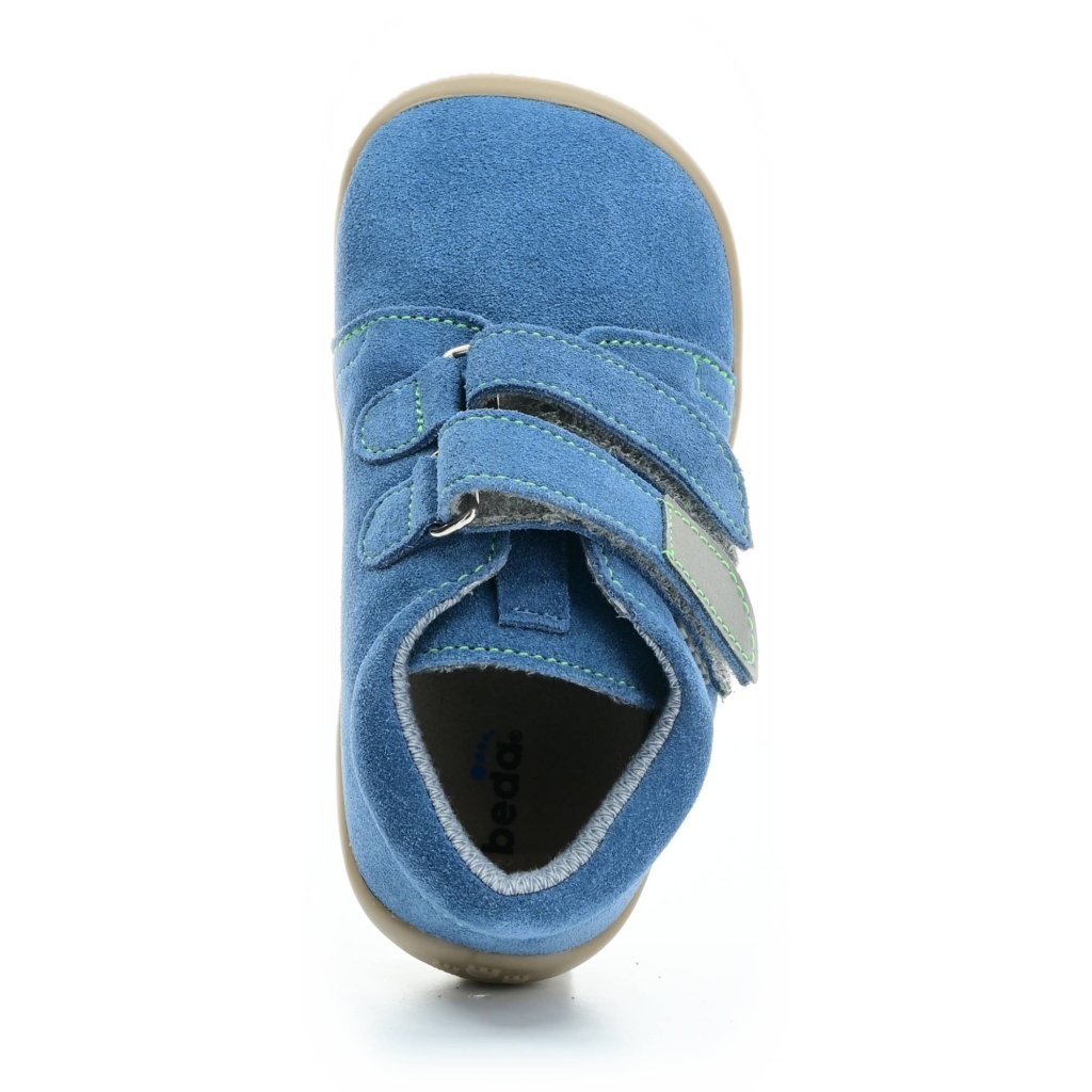 Beda Mateo mit Membran (BF 0001/W/M/FW) blaue Barfuß-Stiefeletten
