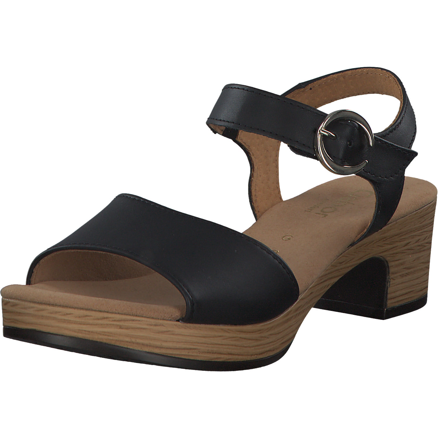 Gabor 22.071, Plateau-Sandaletten, Damen, schwarz (gold)