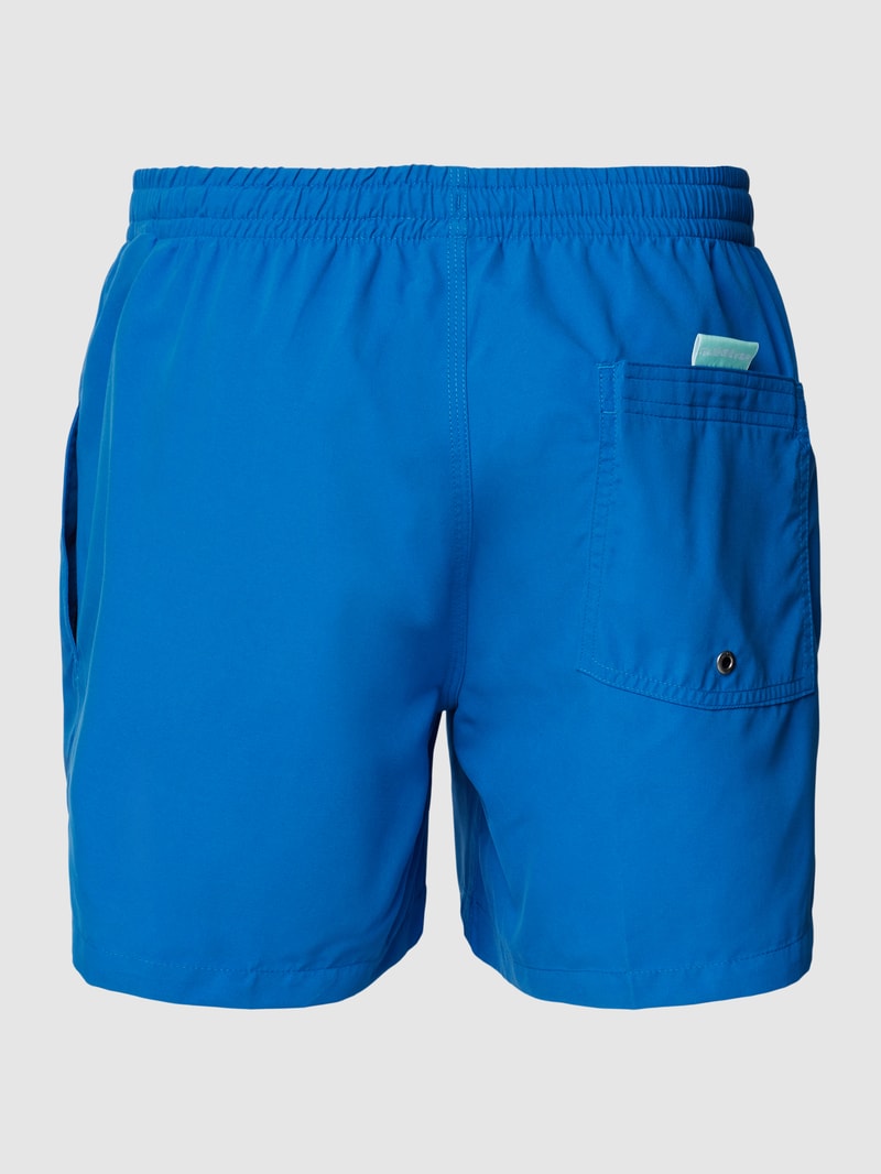 Badehose mit Label-Detail in royalblau