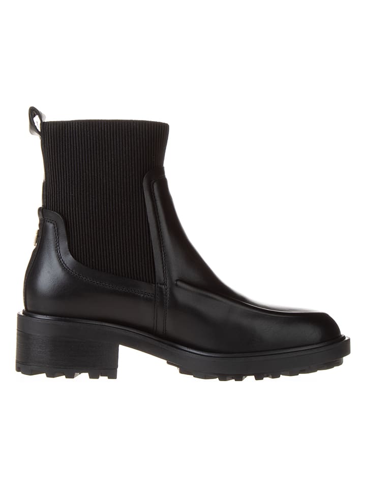 Tommy Hilfiger Shoes Leder-Chelsea-Boots in Schwarz günstig kaufen