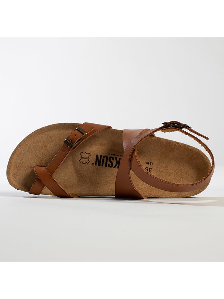 BACKSUN Leder-Sandalen 