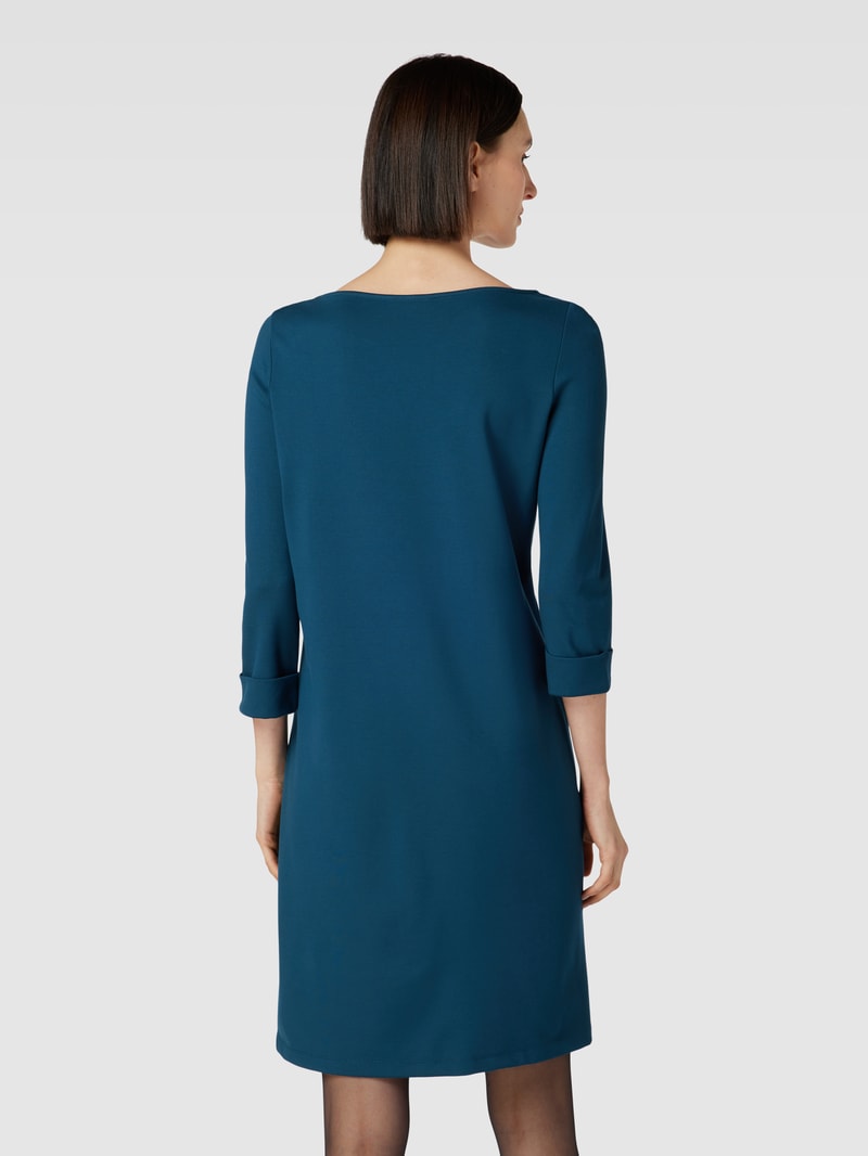 Minikleid mit 3/4-Arm und Rundhalsausschnitt in petrol