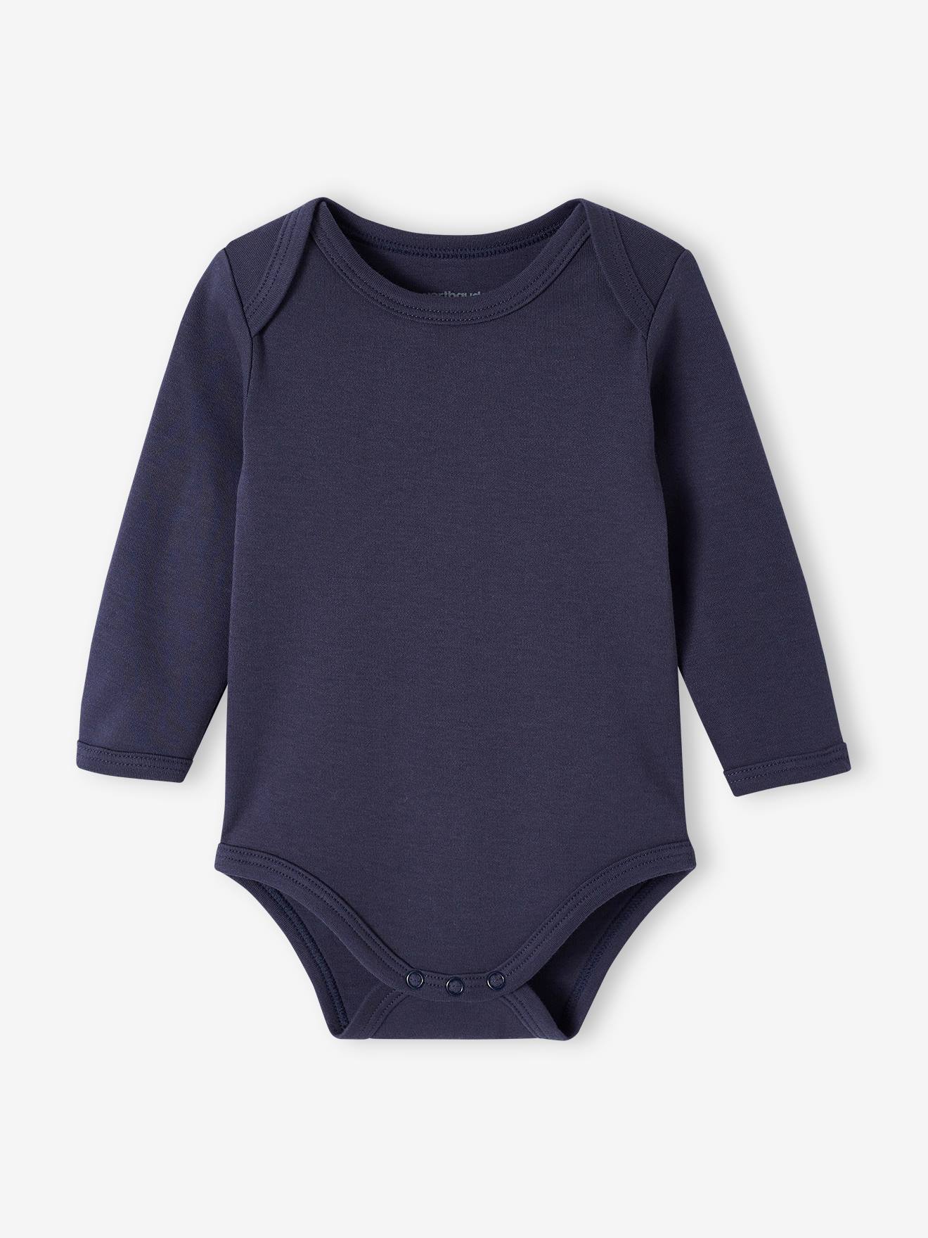Vertbaudet Bio-Kollektion: 5er-Pack Baby Schlupfbodys Oeko-Tex - nachtblau