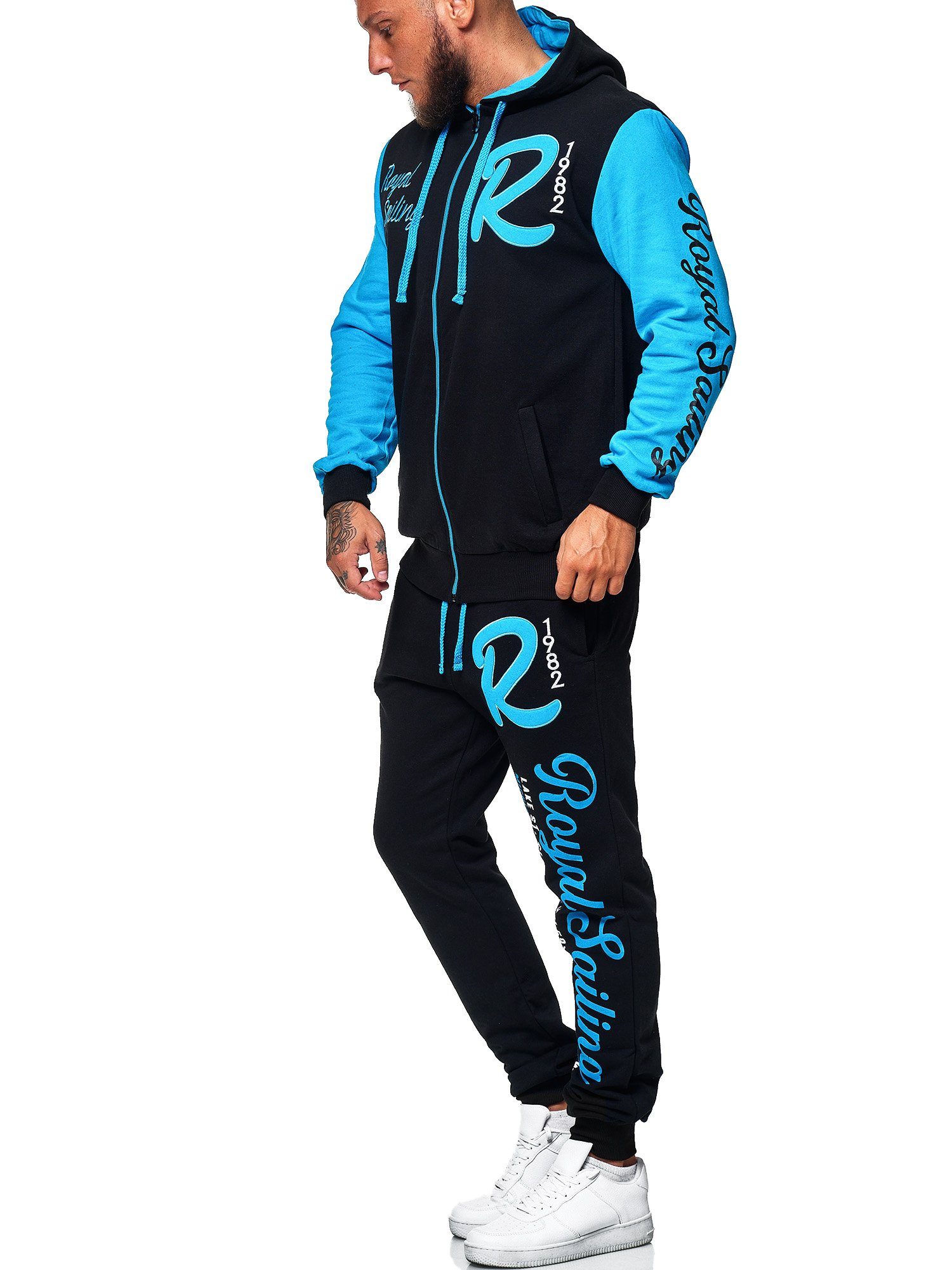 OneRedox Jogginganzug JG-3677 (Sportanzug Jogger Trainingsanzug), Fitness Freizeit Casual